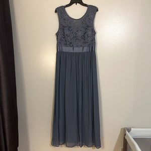 Size 16 Haze Blue Bridesmaid Dress